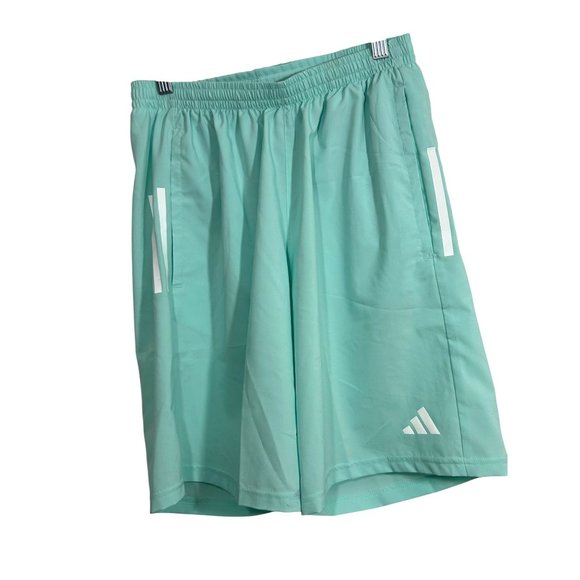 Adidas Own The Run Men’s Shorts S Green White Triple Striped Logo 9” AEROREADY - Picture 13 of 16